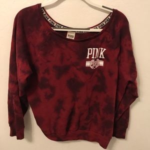 Off The Shoulder PINK Tie Dye Crewneck